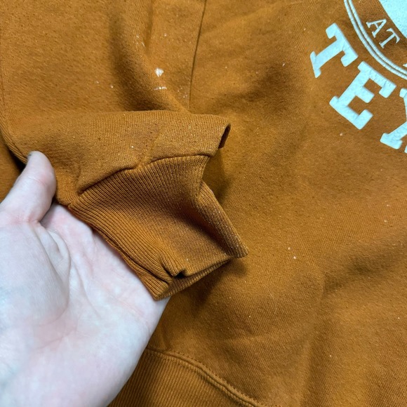 NCAA Texas Longhorns 90s Russell Made in USA Orange Crewneck - Picture 6 of 6
